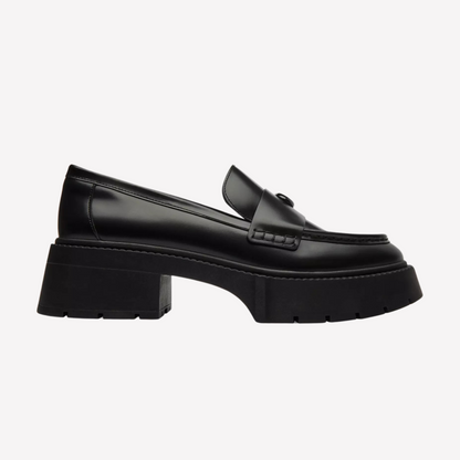 COACH Women's Leah Platform Loafer - Black