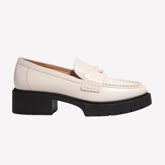 COACH Women's Leah Loafer - Leather Chalk
