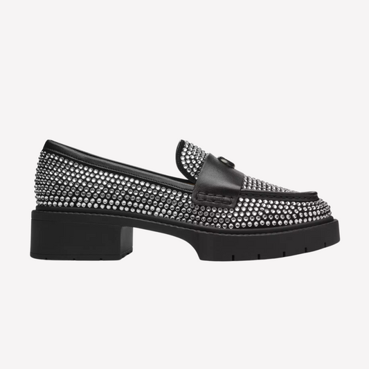 COACH Women's Leah Loafer - Black Crystal