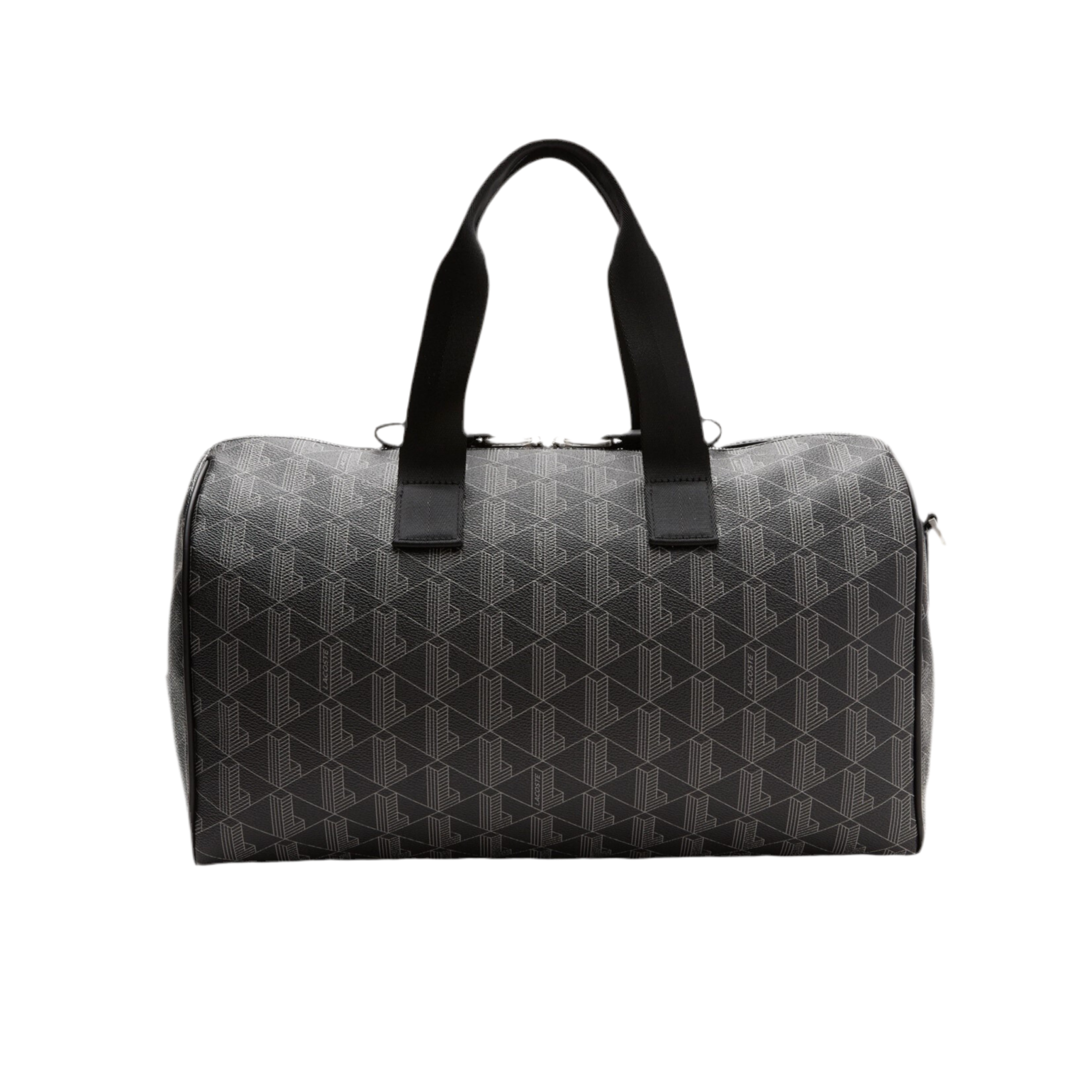 Lacoste Blend Monogram Print Duffle Bag - Black