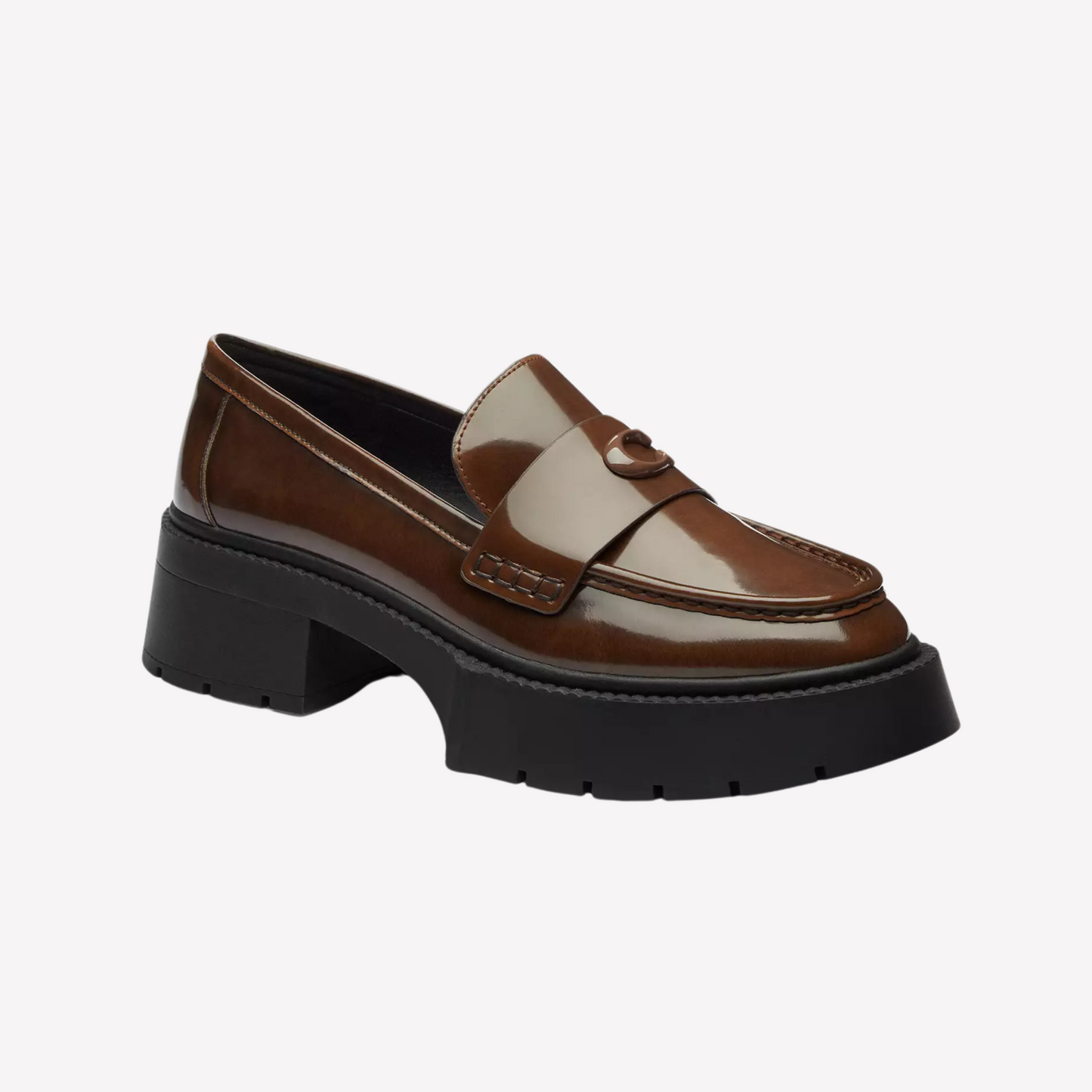 COACH Women's Leah Platform Loafer - Saddle