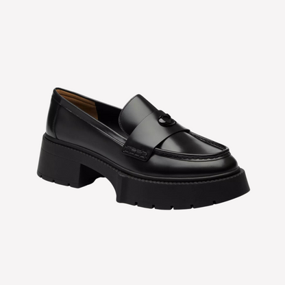 COACH Women's Leah Platform Loafer - Black