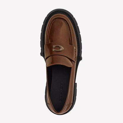 COACH Women's Leah Platform Loafer - Saddle