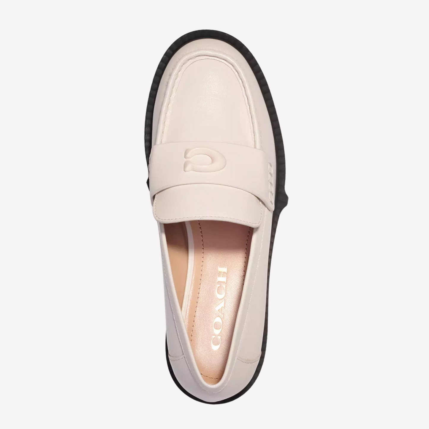 COACH Women's Leah Loafer - Leather Chalk