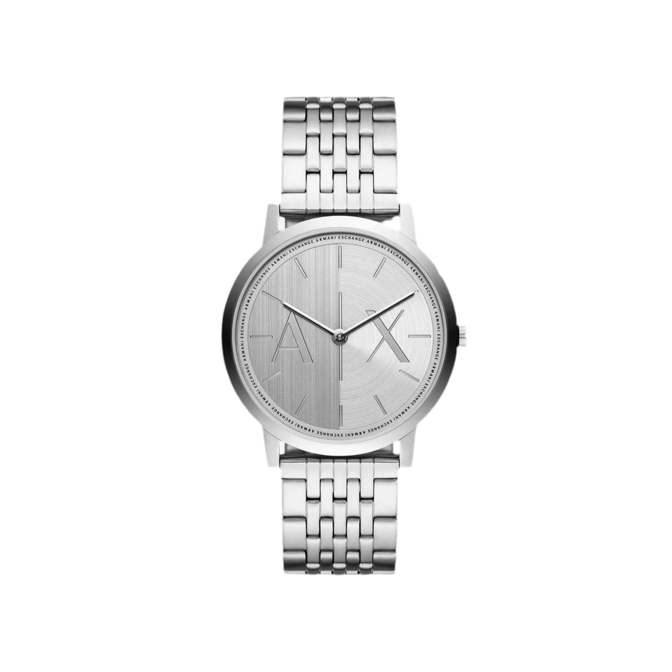 Armani Exchange Men Two-Hand Stainless Steel Watch - Silver