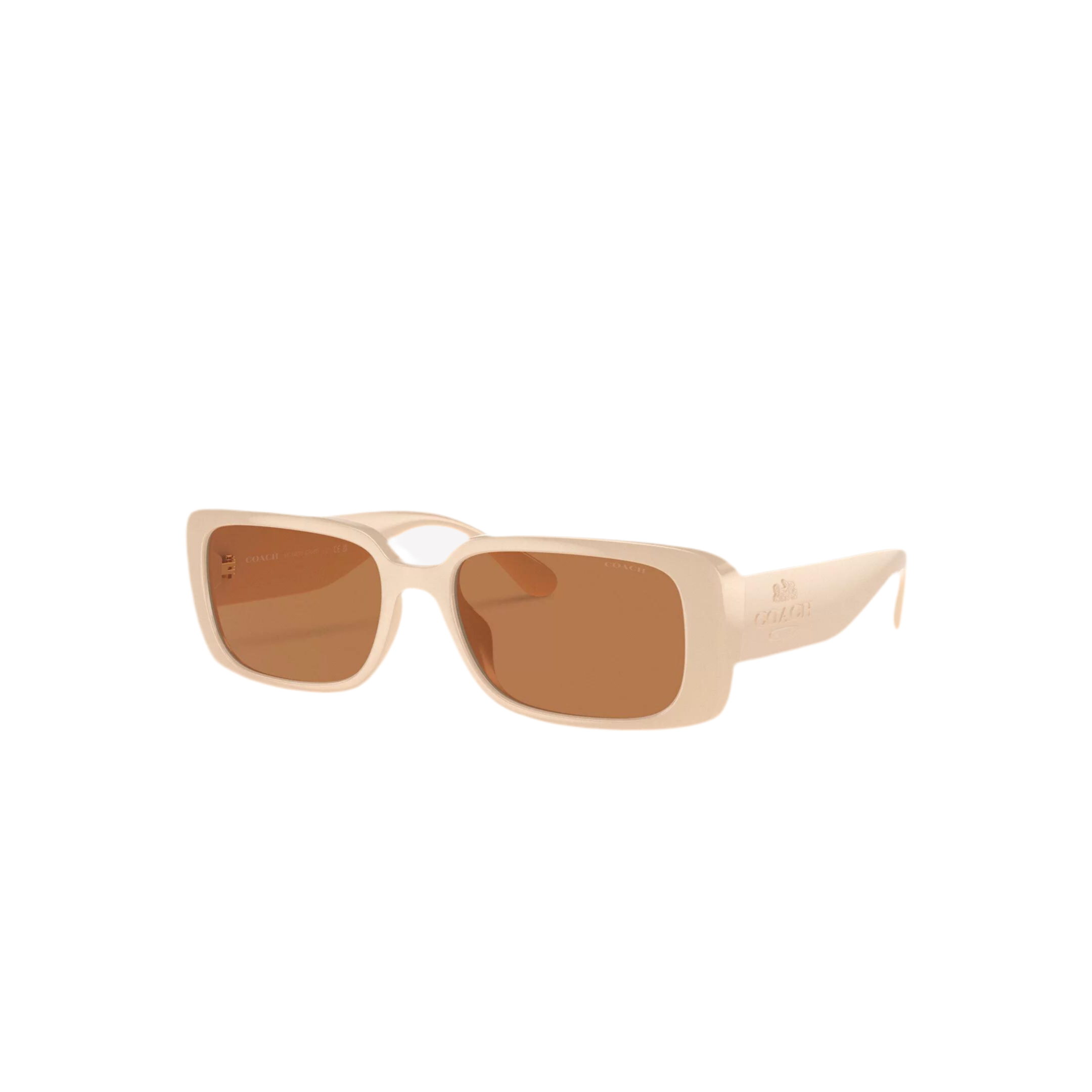 Coach Women Narrow Rectangle Sunglasses -  Off White