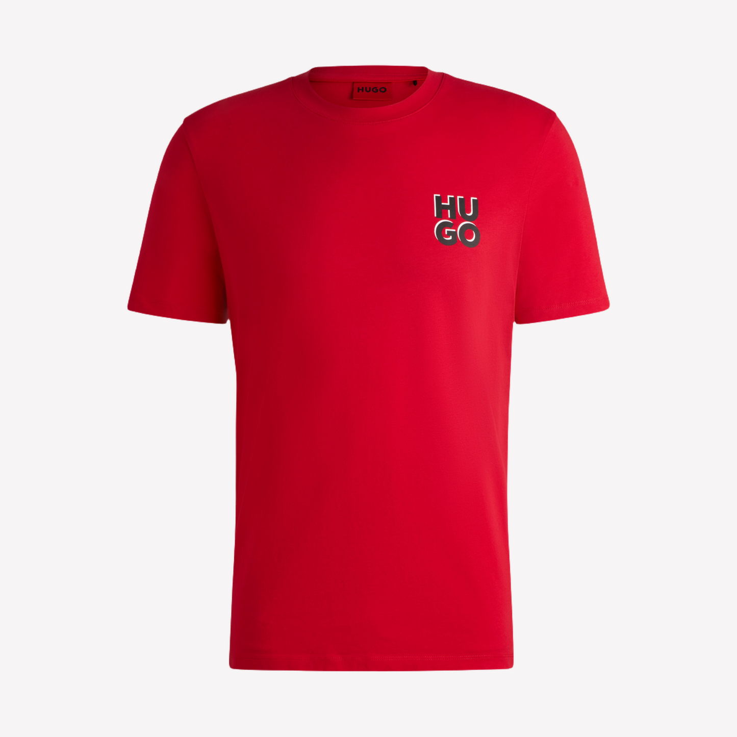 Hugo Boss Men Cotton Jersey HUGO T-Shirt - Red