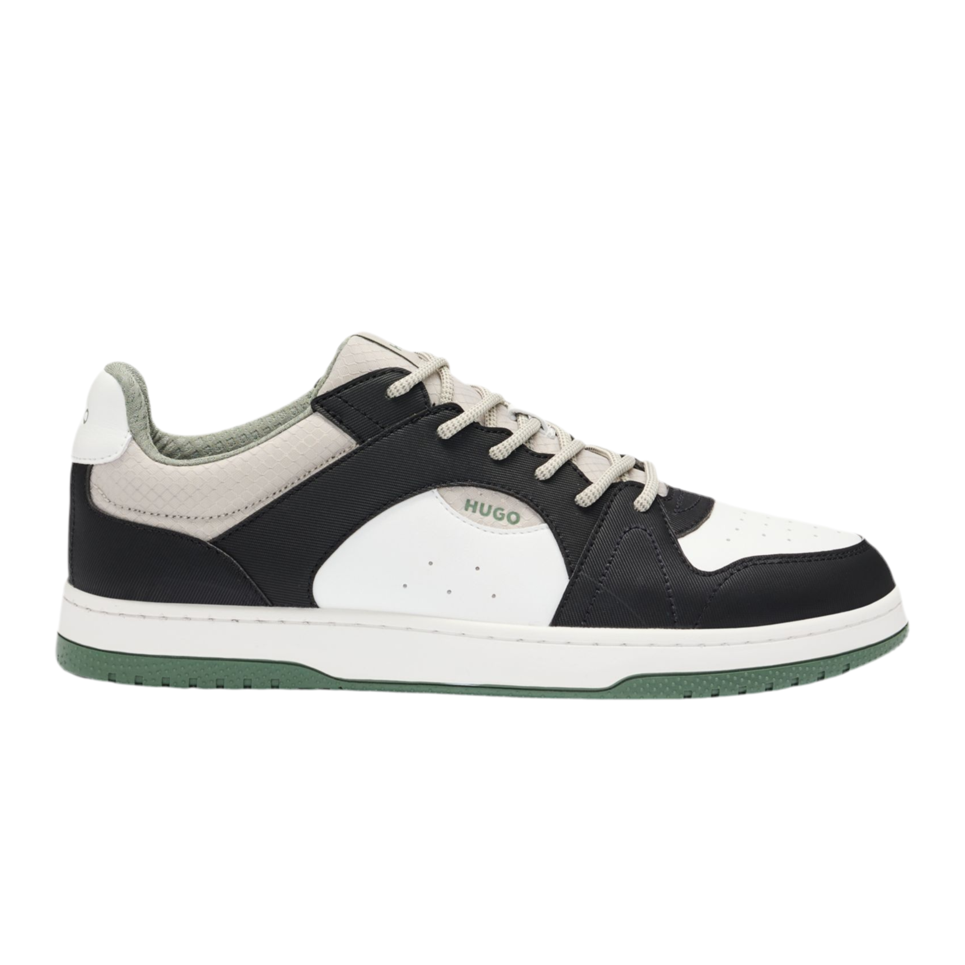 Hugo Boss Men Mixed  Ripstop Suede Trainers - Light Green