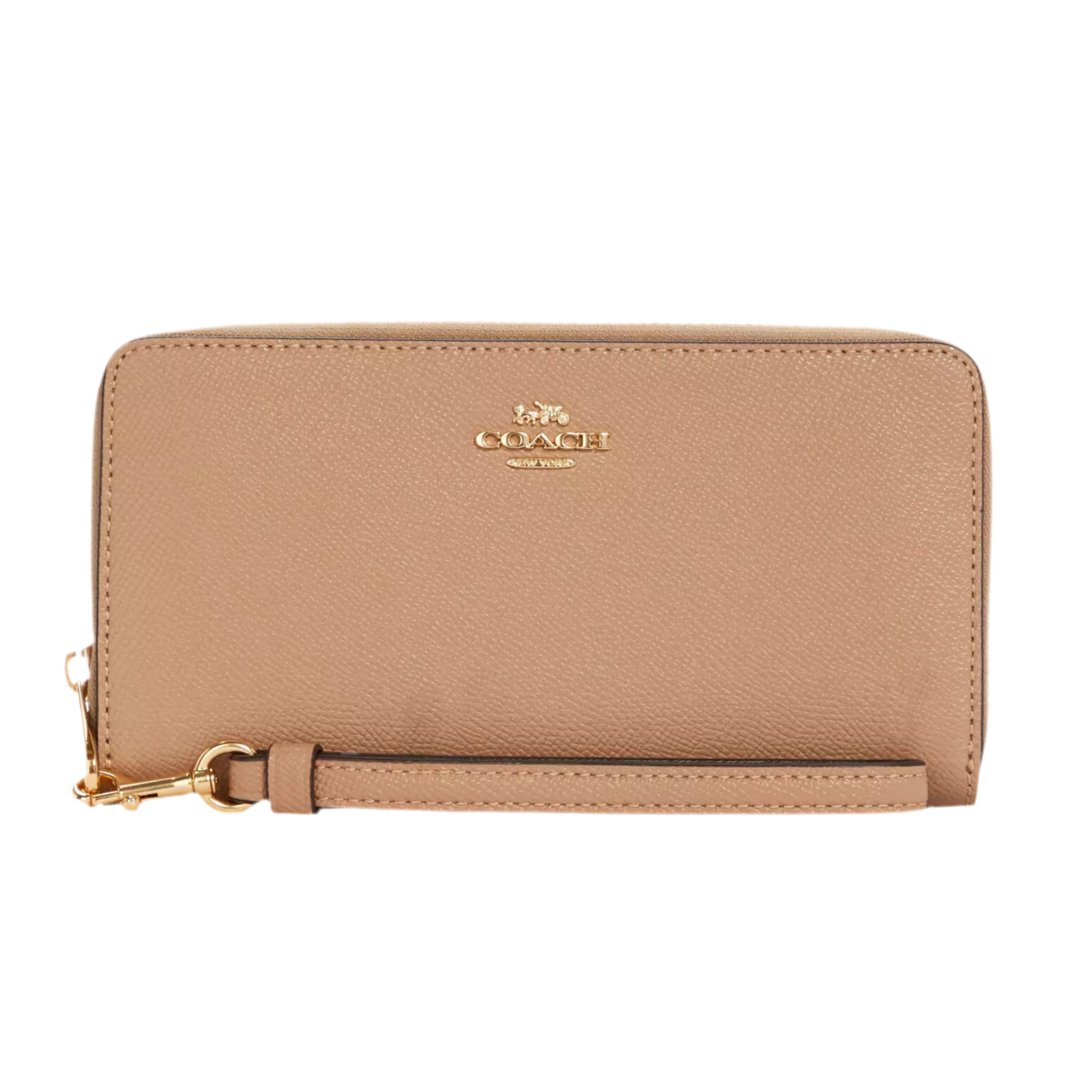 COACH Long Zip Around Wallet - Taupe