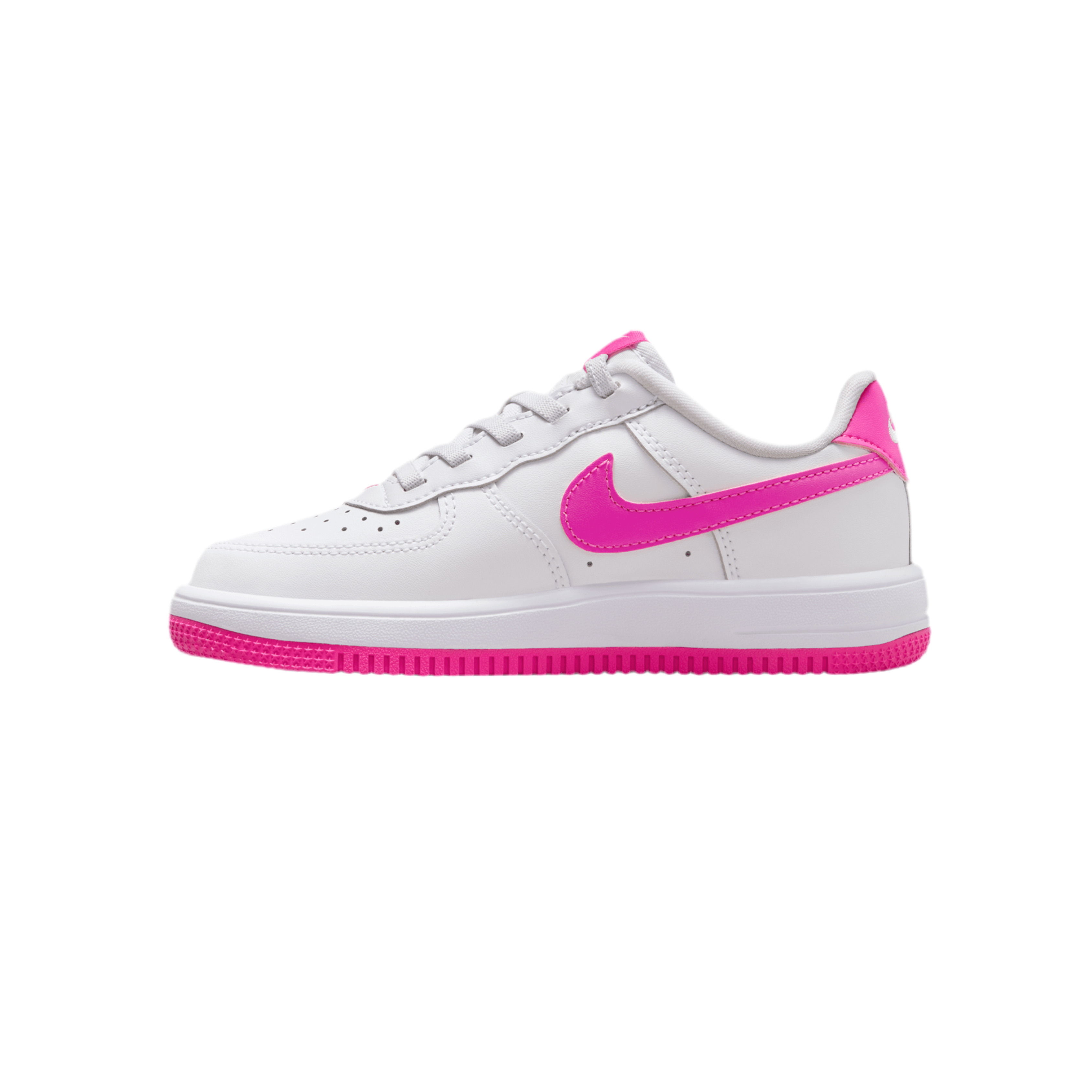 Nike Girls Kids Air Force 1 Low EasyOn - White Laser Fuchsia