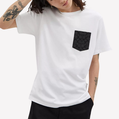 COACH Men Essential Pocket T Shirt -  White