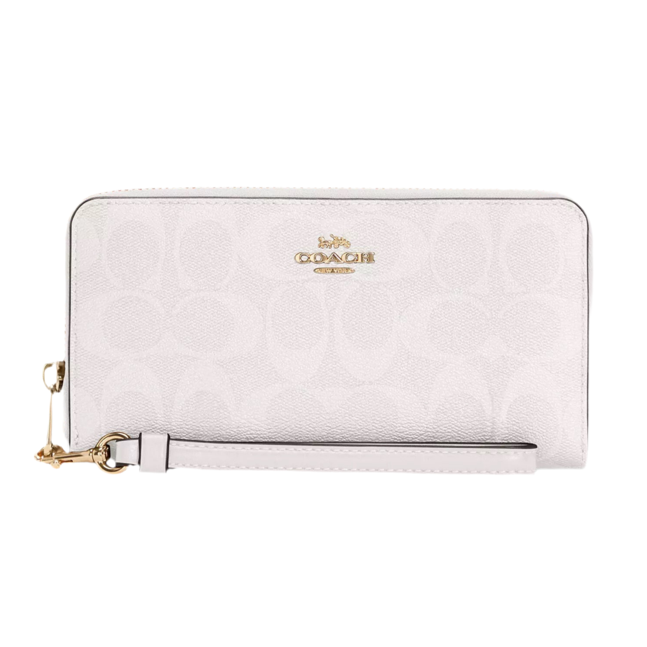 COACH Long Zip Around Wallet in Canvas - Glacier