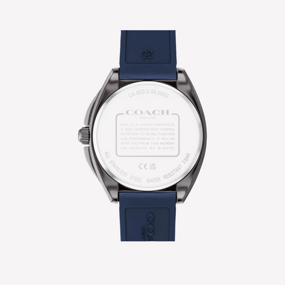 Coach Men Flip Watch - Navy