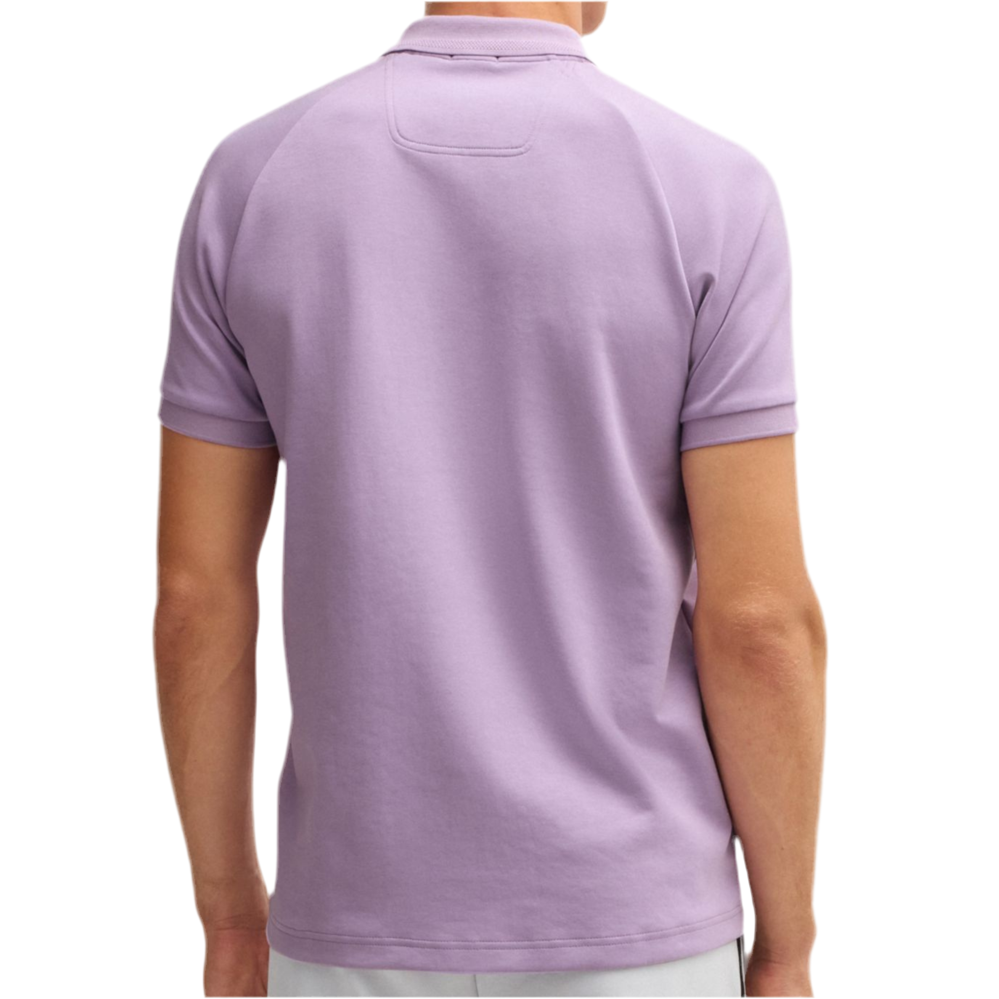 Hugo Boss Men Polo Shirt In Drop Needle - Light Purple