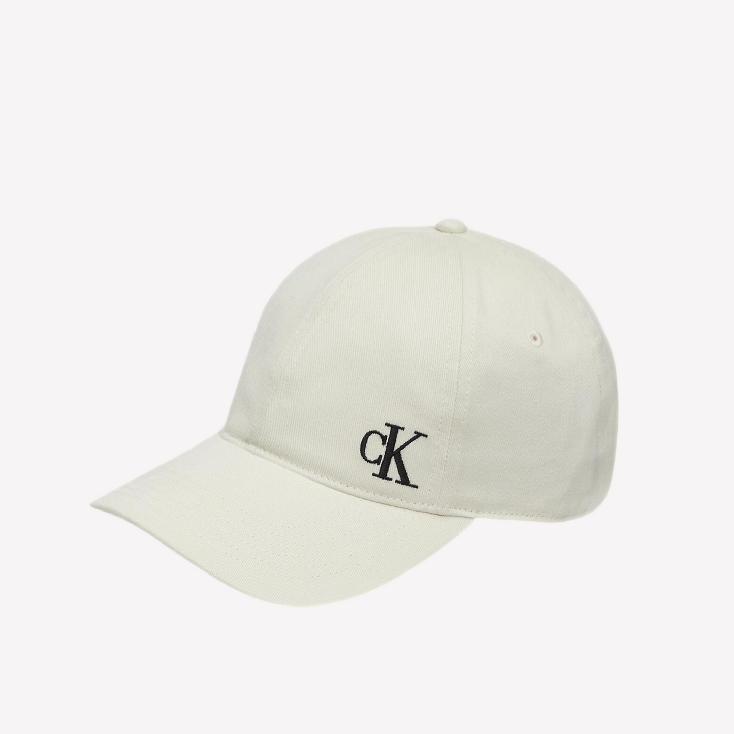 Calvin Klein Unisex Brushed Cotton Twill Logo Baseball Cap -  Bone White