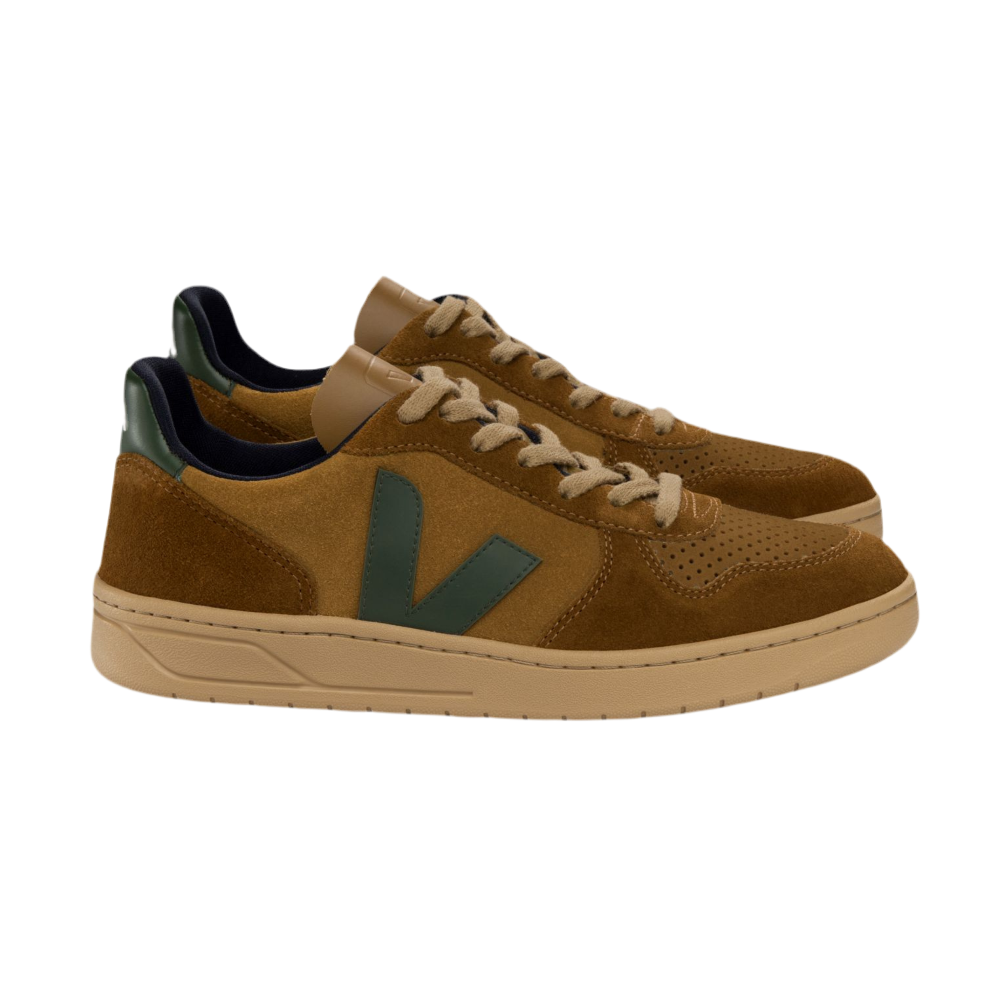 Veja Men V-10 - Suede Camel Cyprus Multico