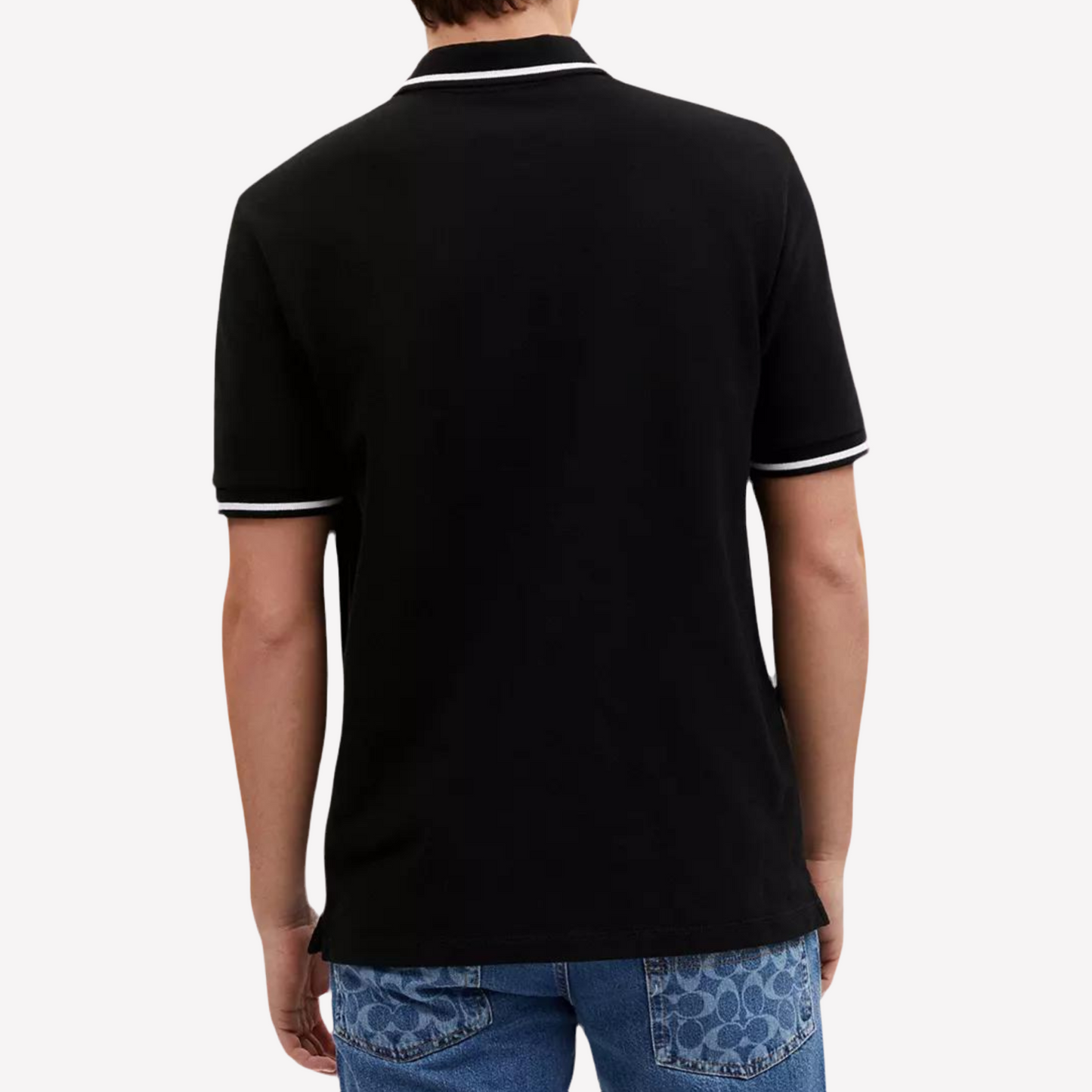 COACH Men Signature Polo - Black