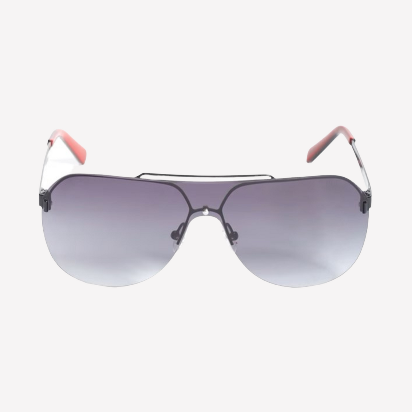 Guess Men Rimless Shield Sunglasses - Black