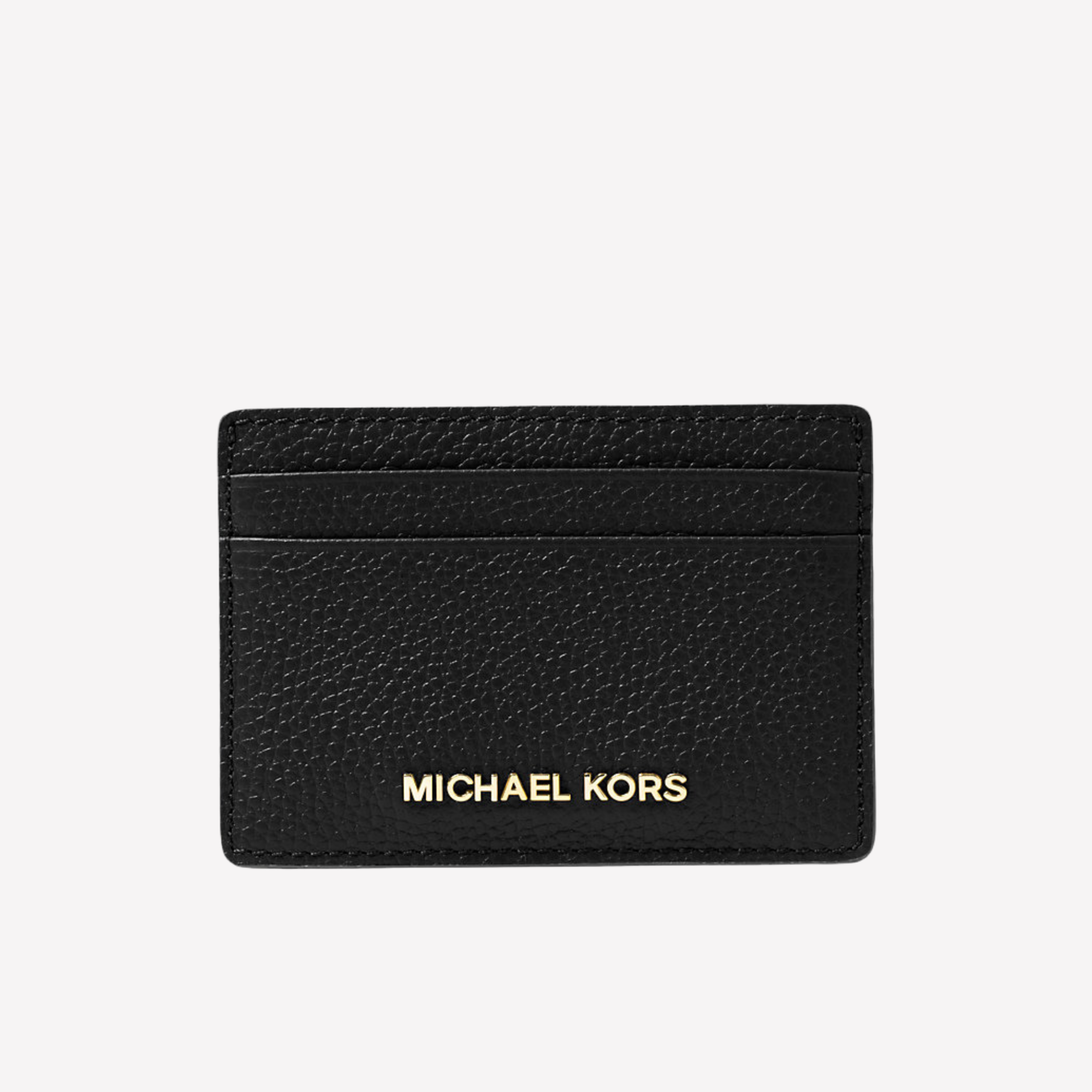 Michael Kors Pebbled Leather Card Case - Black