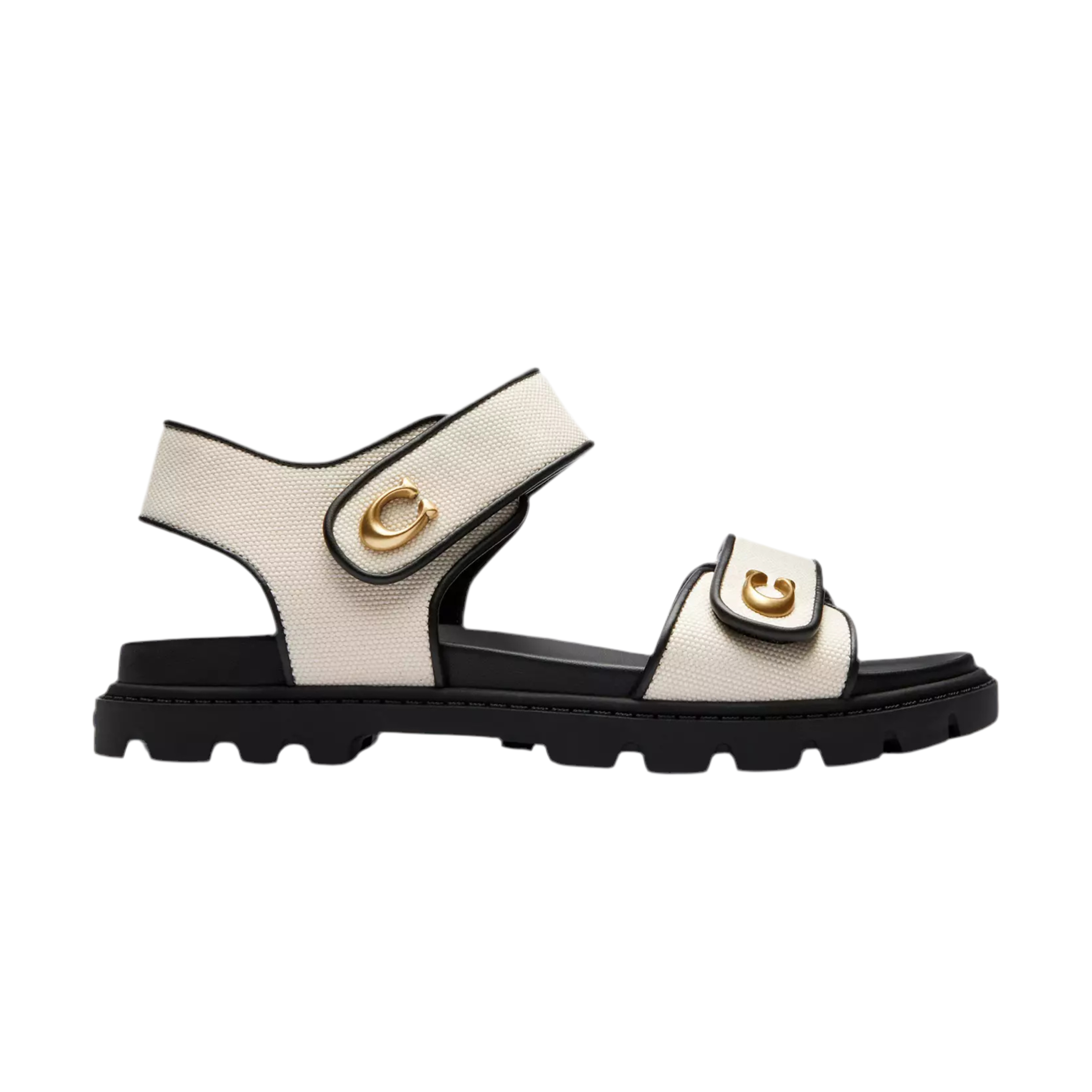 COACH Women's Brynn Sandal - Chalk Black