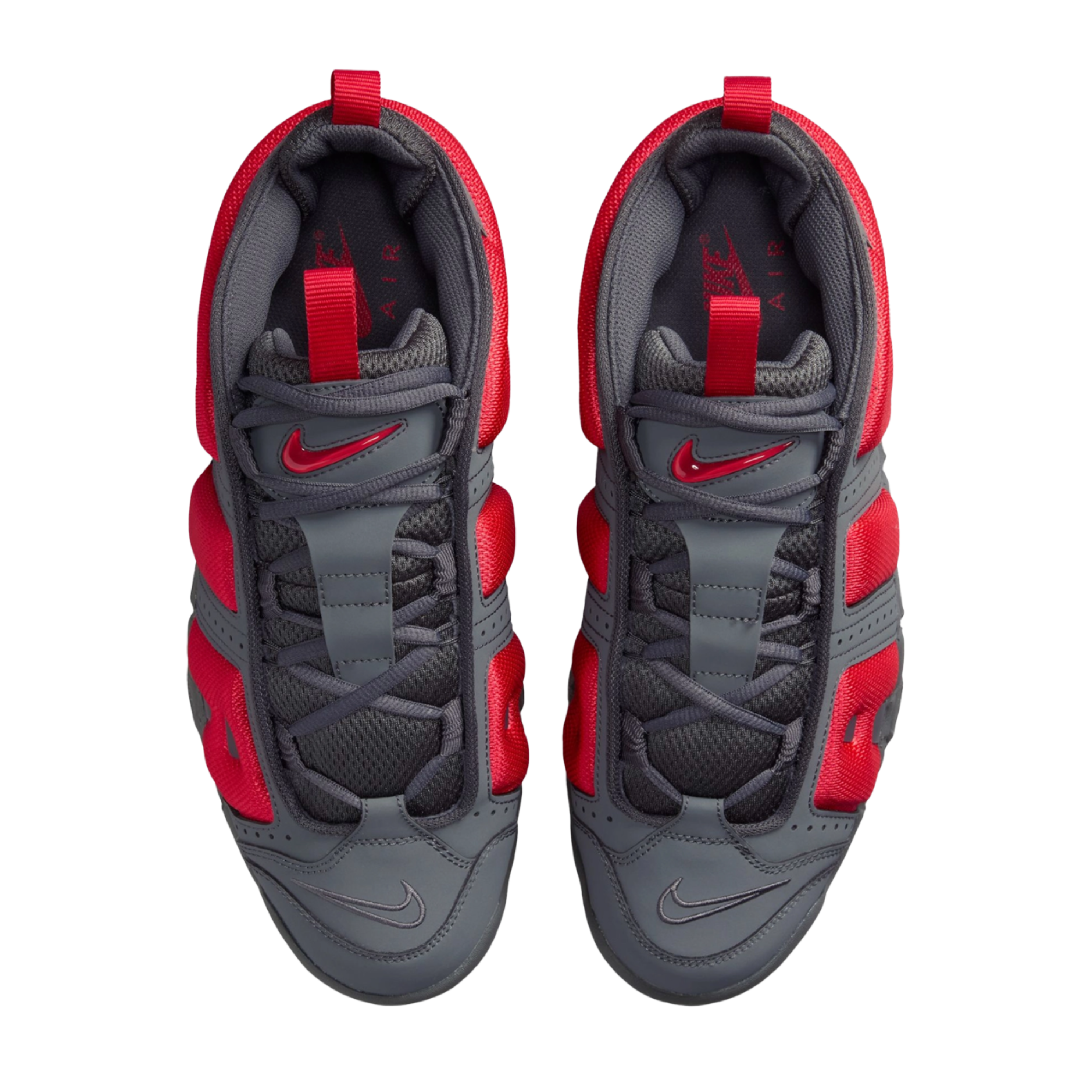 Nike Men's Air More Uptempo Low - Dark Grey Red
