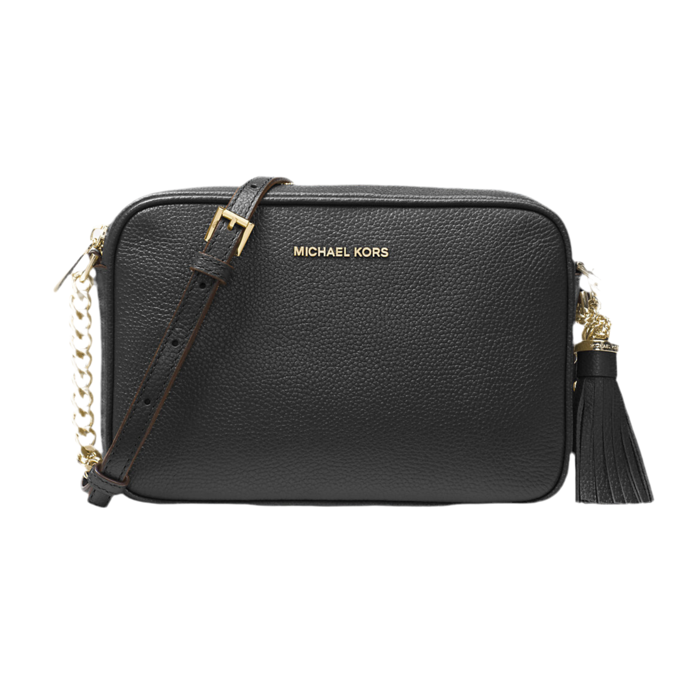 Michael Kors Ginny Leather Crossbody - Black