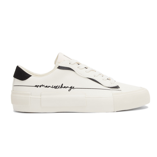 Armani Exchange Women's Faux-leather Sneaker - White