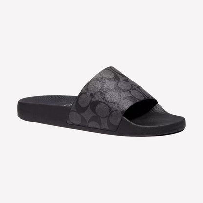 COACH Men's Signature Sandals - Black