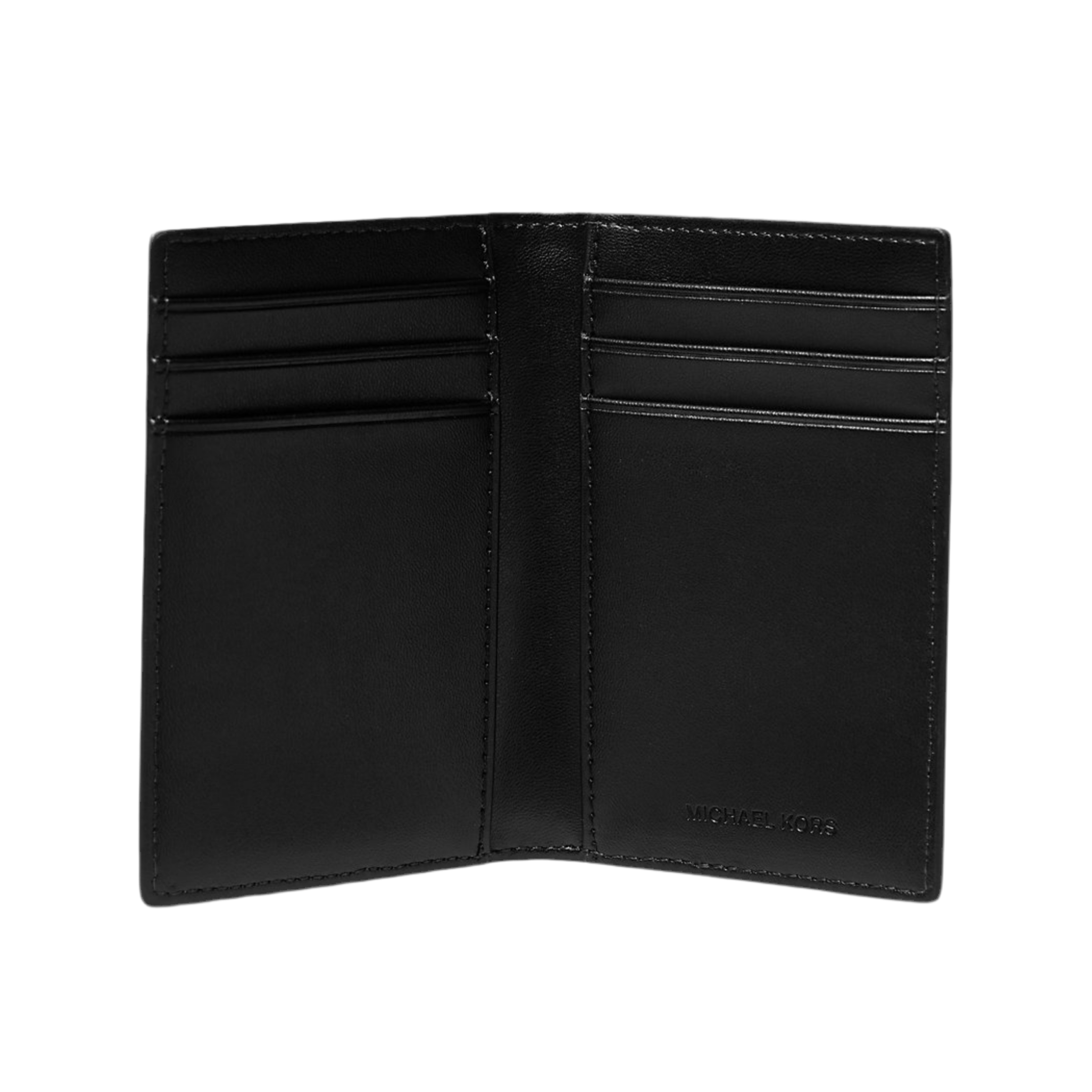 Michael Kors Hudson Pebbled Leather Bi-Fold Card Case - Navy