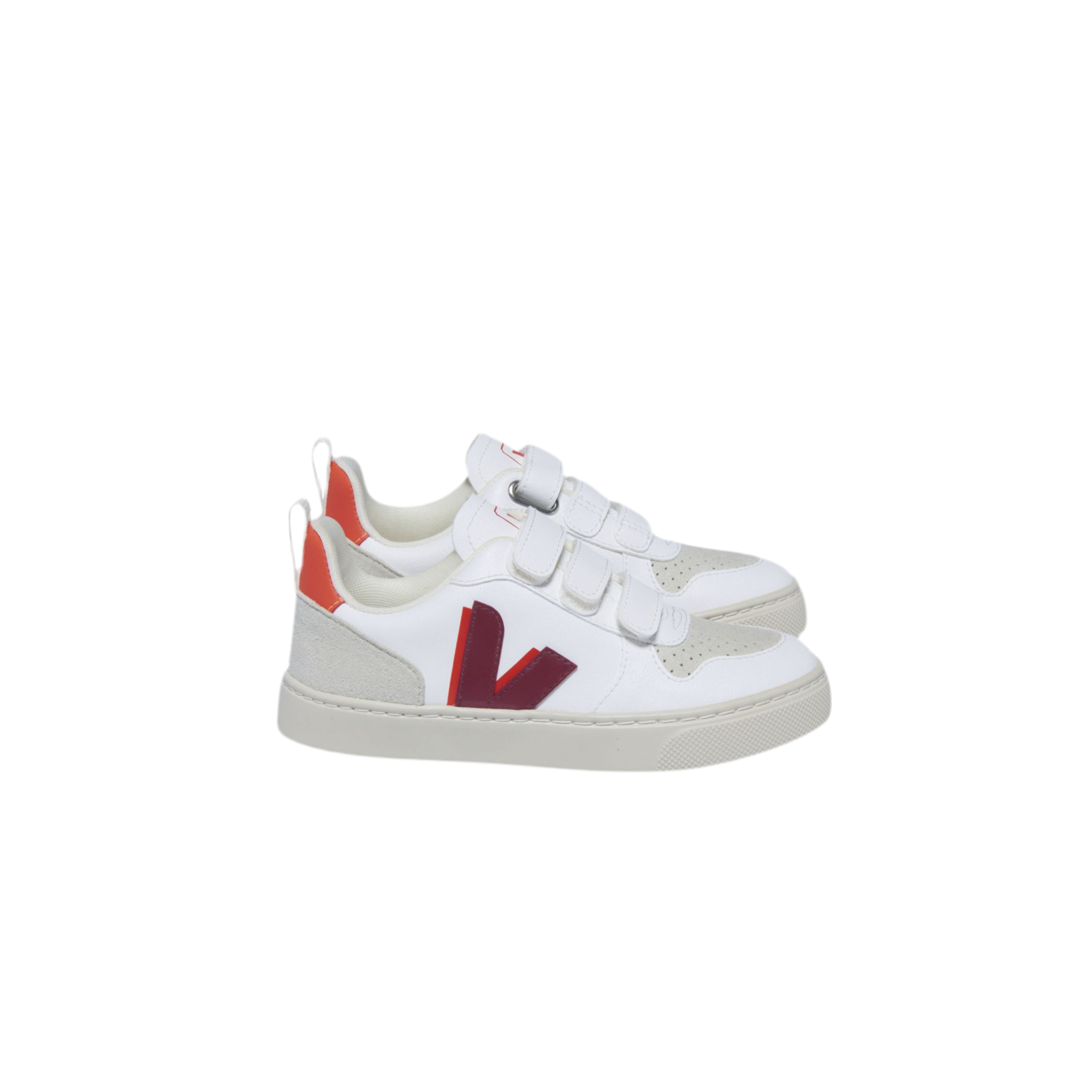 Veja Kids V-10 - White Marsala Orange Fluo