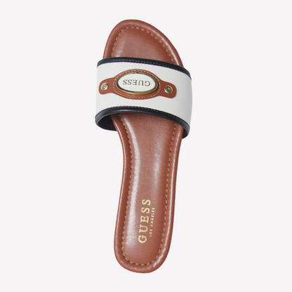 Guess Women Lyndon Logo Slides - Brown