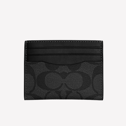 COACH Slim Id Card Case in Canvas - Black