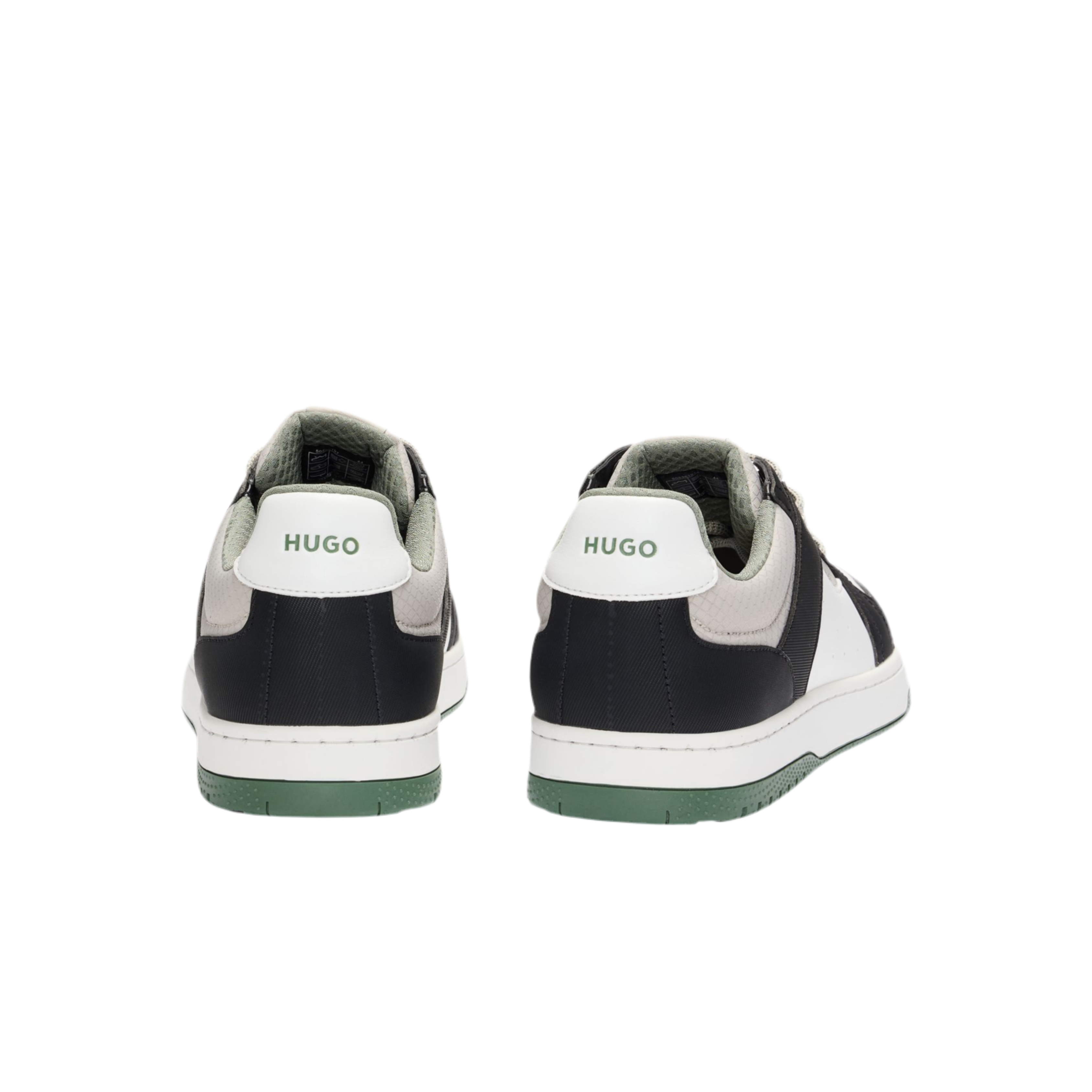 Hugo Boss Men Mixed  Ripstop Suede Trainers - Light Green