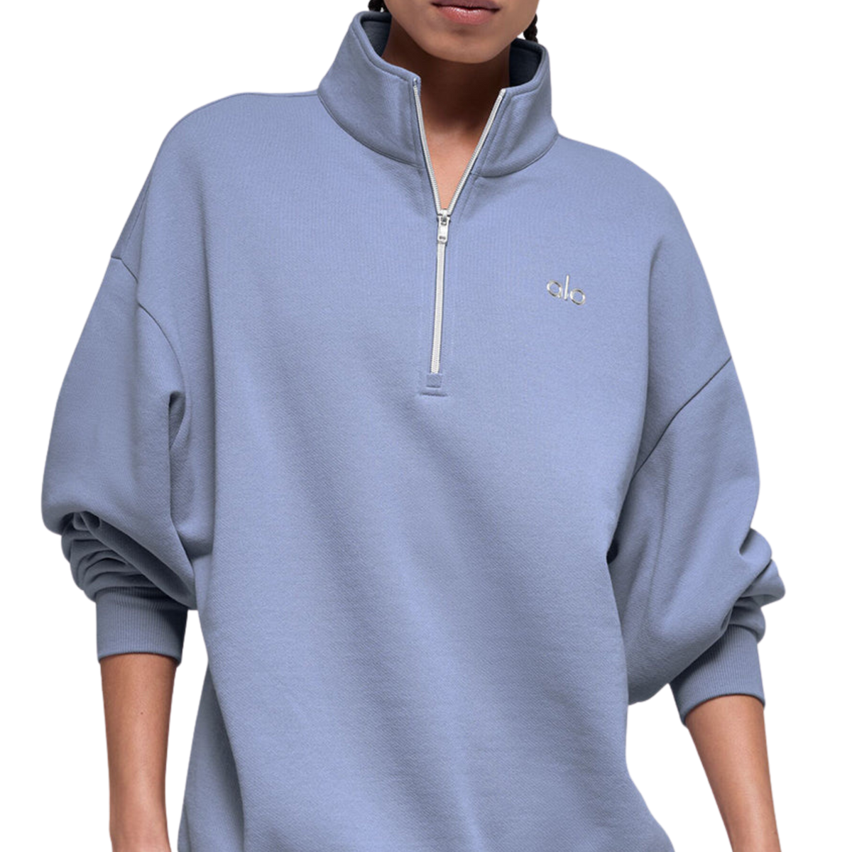 Alo Women Accolade 1/4 Zip Pullover - Winter Frost