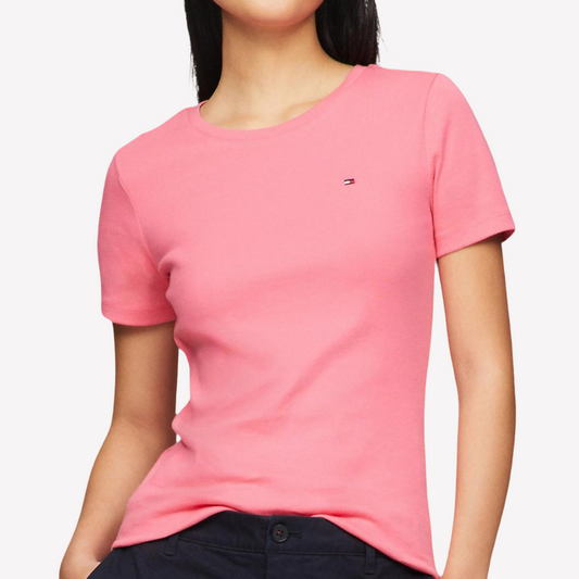 Tommy Hilfiger Women Essential Crewneck T-Shirt - Glamour Pink