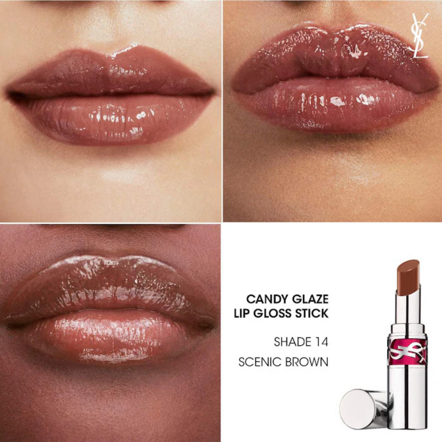 Yves Saint Laurent Candy Glaze Lip Gloss Stick - 14 Scenic Brown