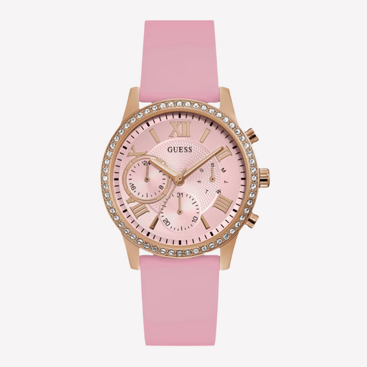 Guess Women Rosegold and Blush Watch - Pink