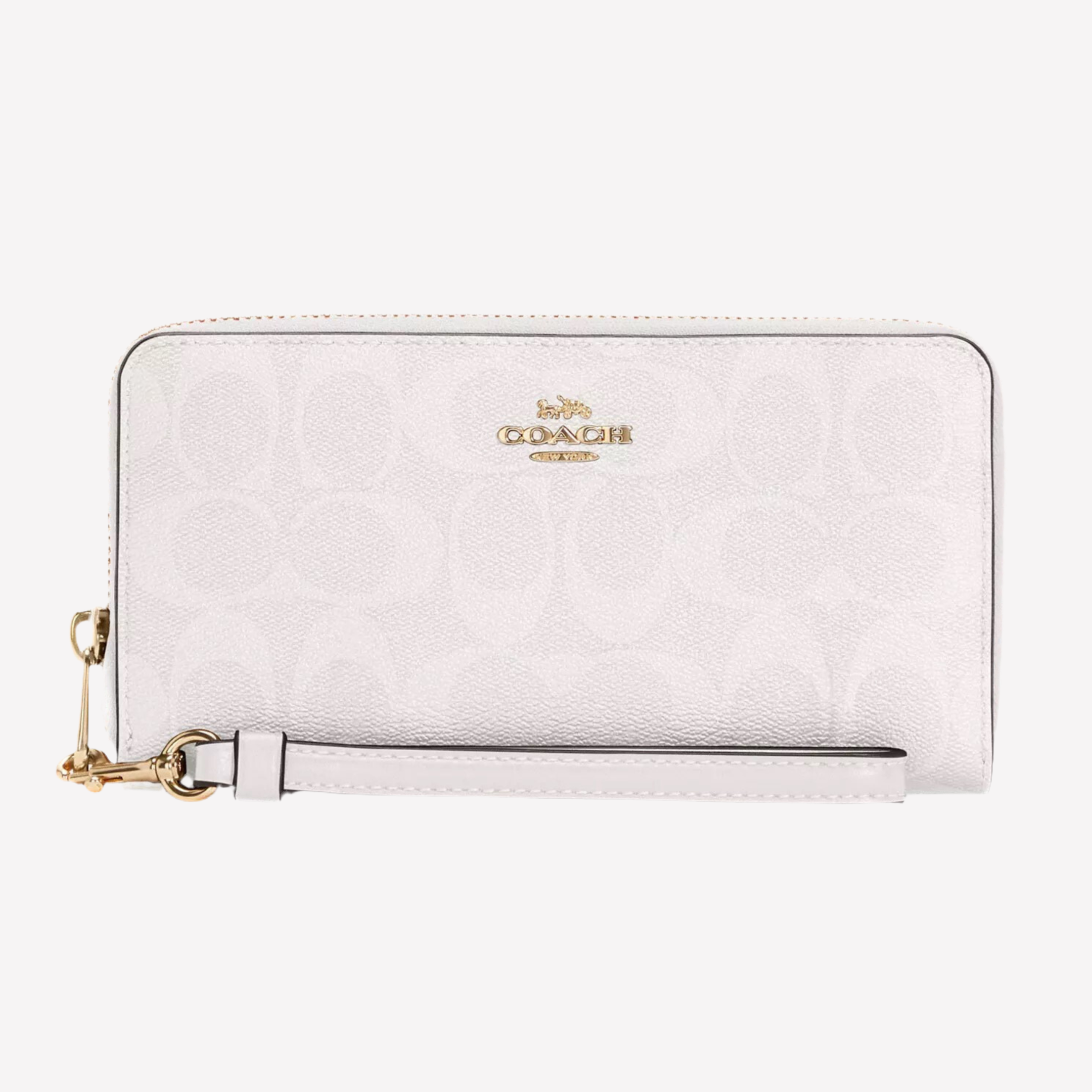 COACH Long Zip Around Wallet in Canvas - Glacier