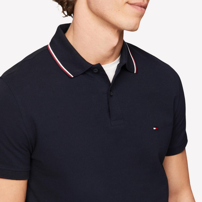 Tommy Hilfiger Men Regular Fit Wicking Polo - Navy