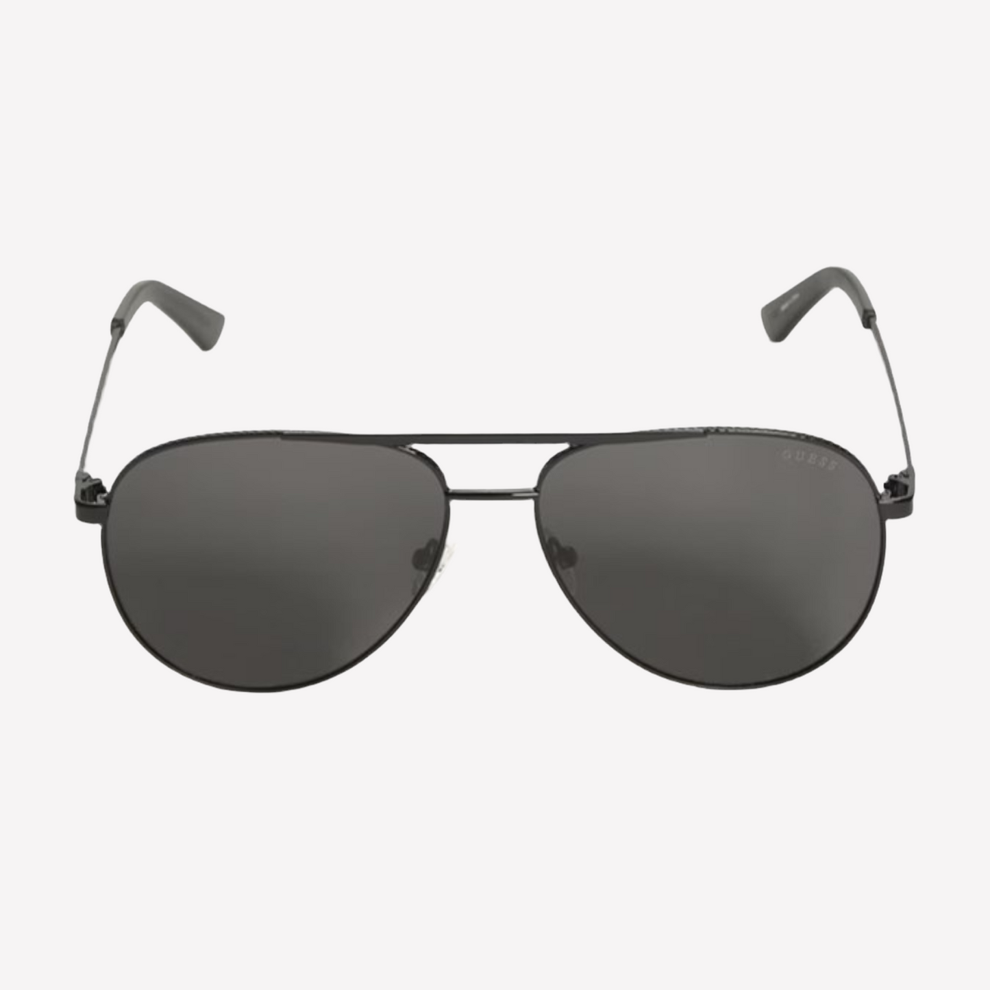 Guess Men Textured Metal Aviator Sunglasses - Black