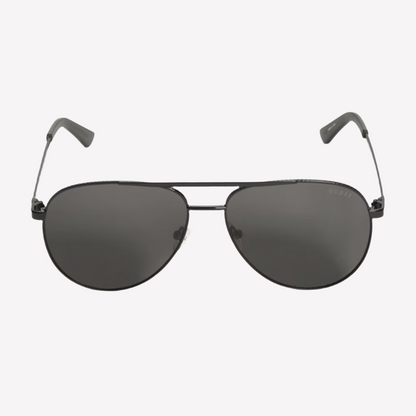 Guess Men Textured Metal Aviator Sunglasses - Black