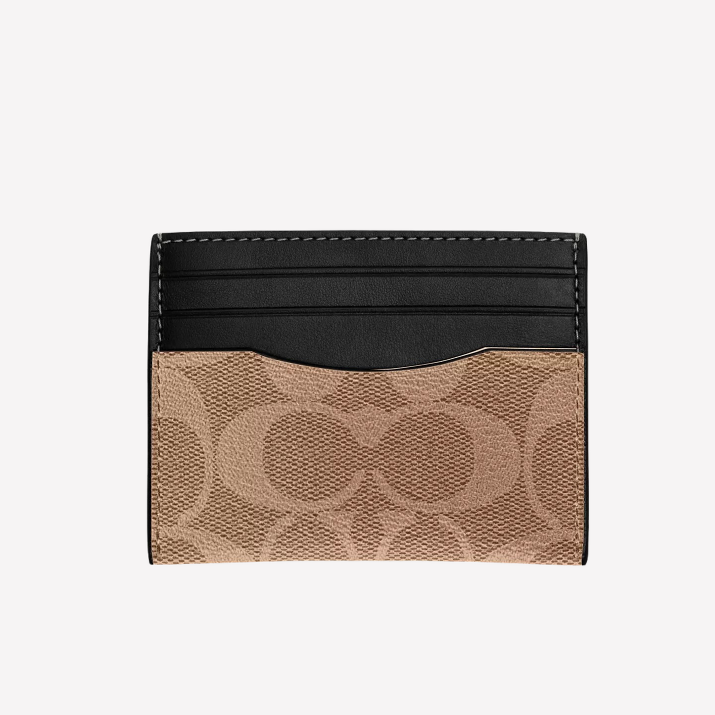 COACH Slim Id Card Case in Canvas - Tan