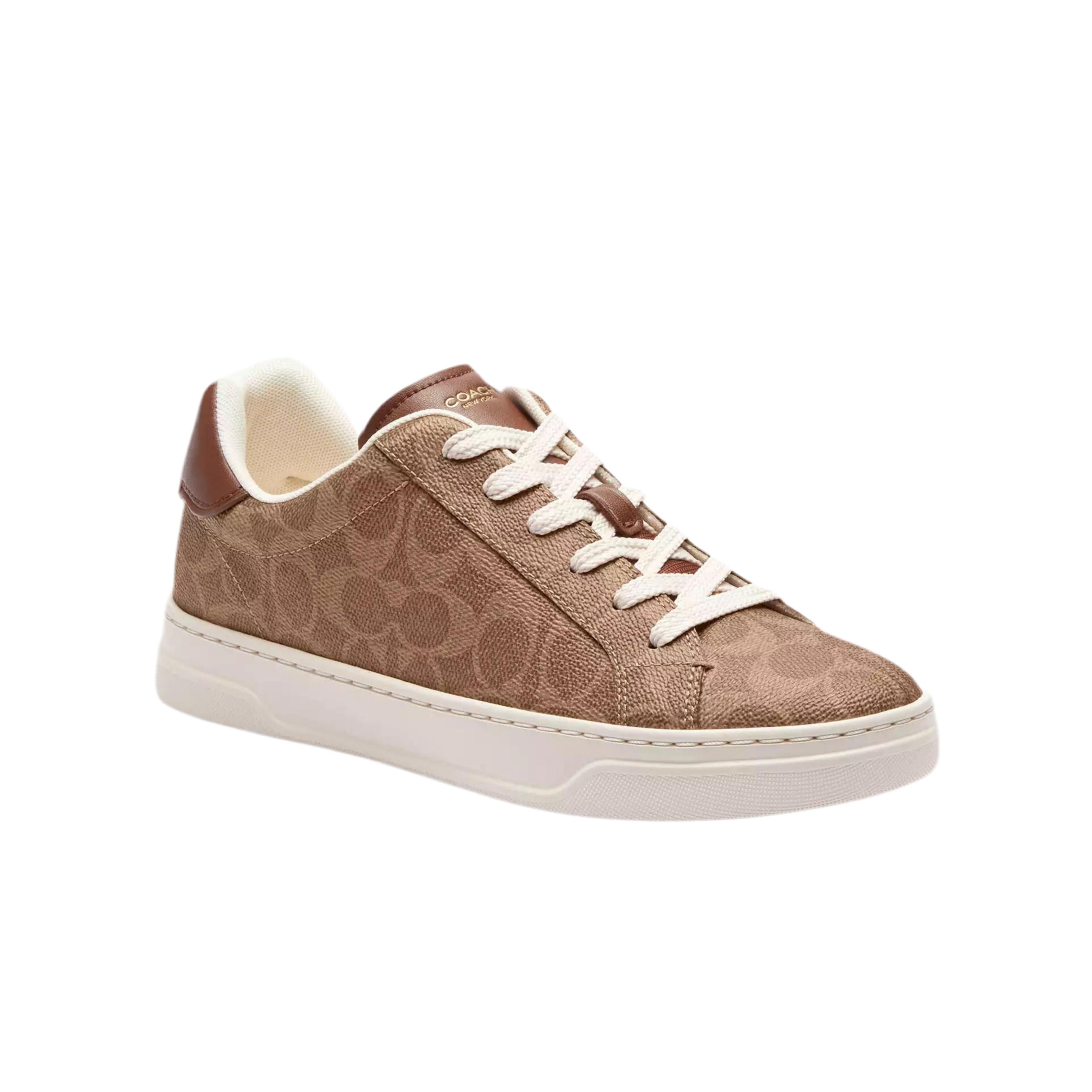 COACH Women's High Line Sneaker - Brown Khaki