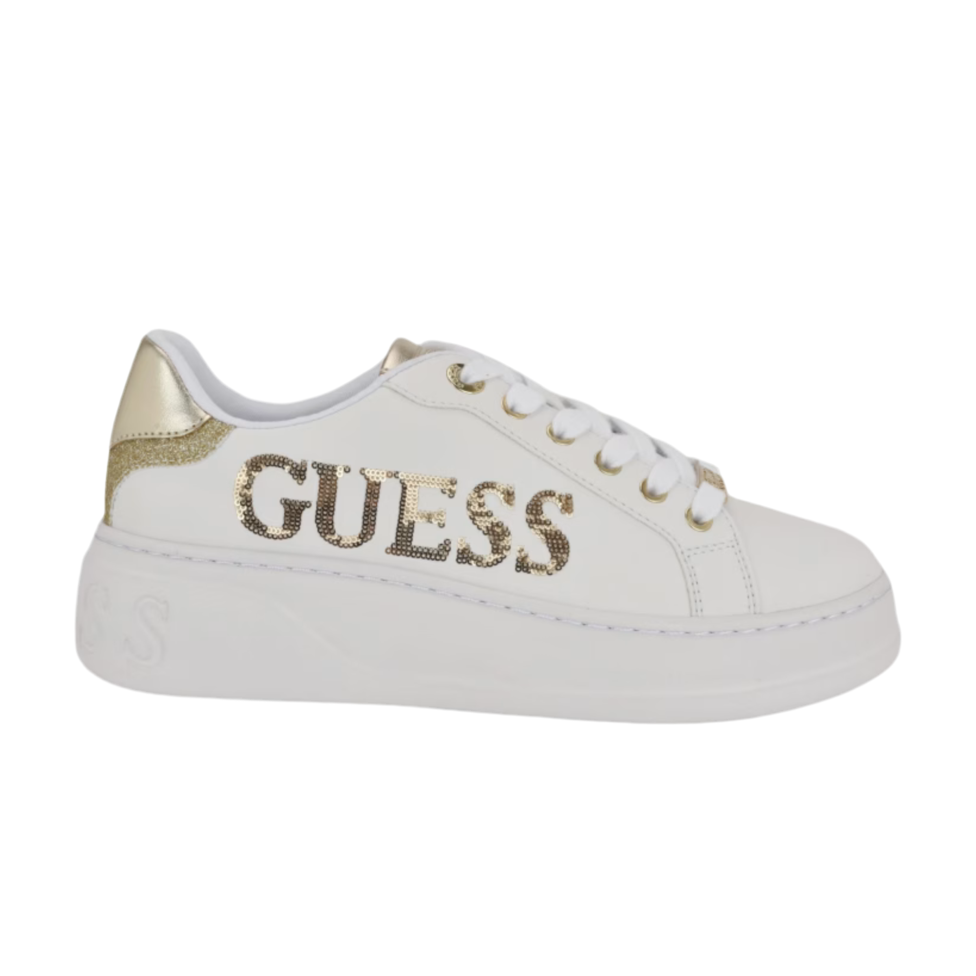 Guess Women Cordell Sequin Low-Top - Gold