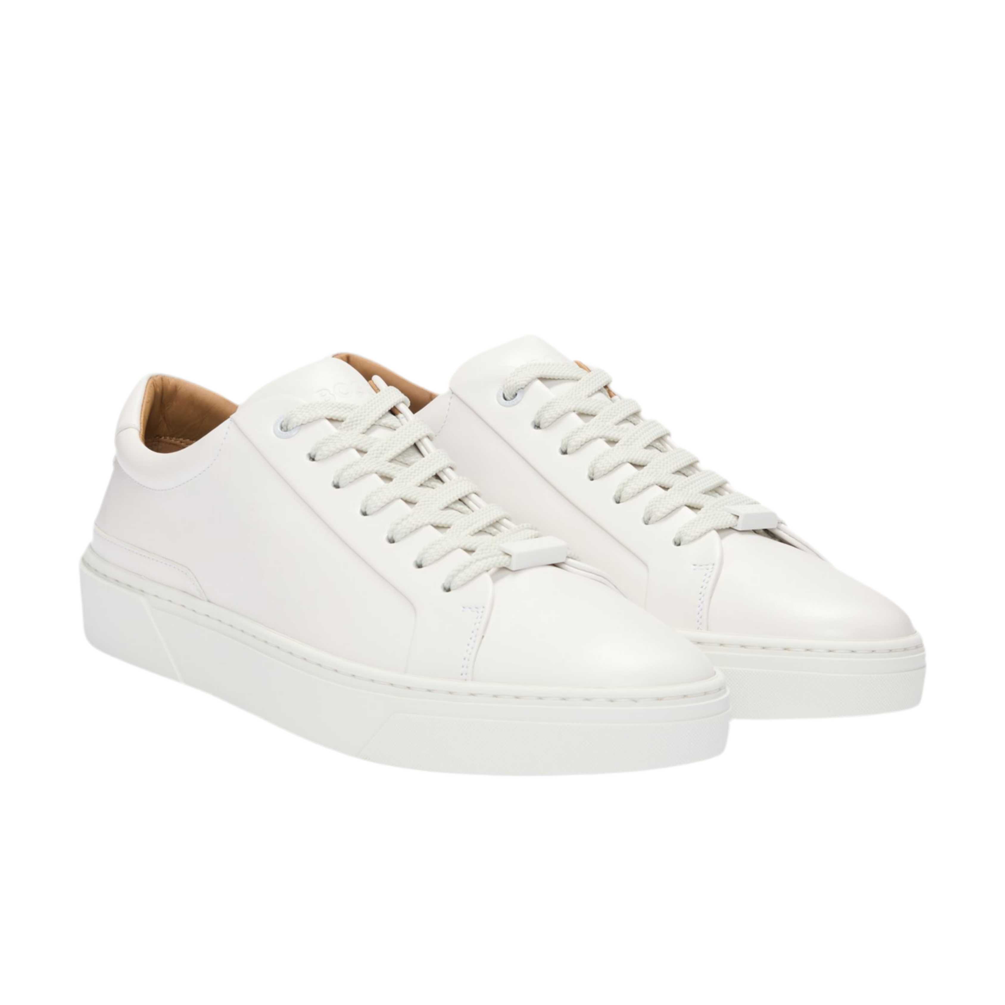 Hugo Boss Men Gary Leather Low-Top Trainers - White
