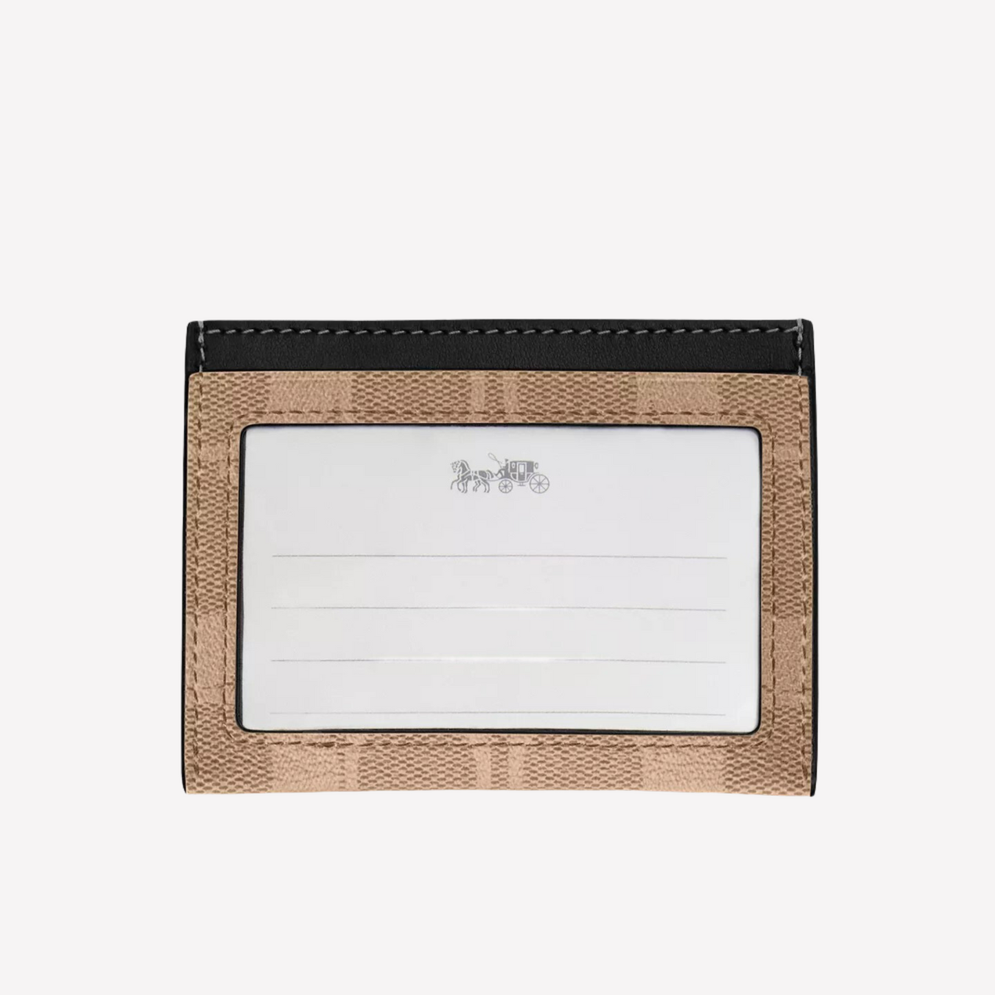 COACH Slim Id Card Case in Canvas - Tan