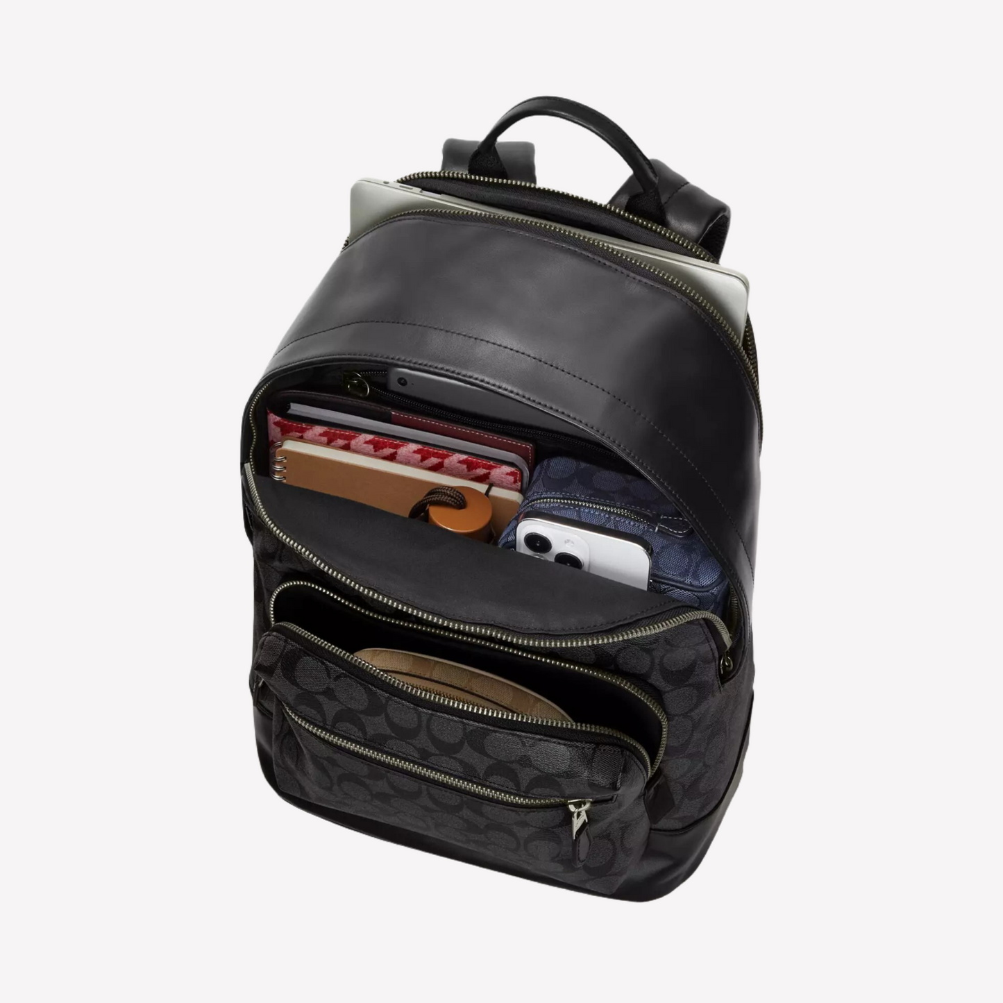 COACH West Backpack in Signature Canvas - Black