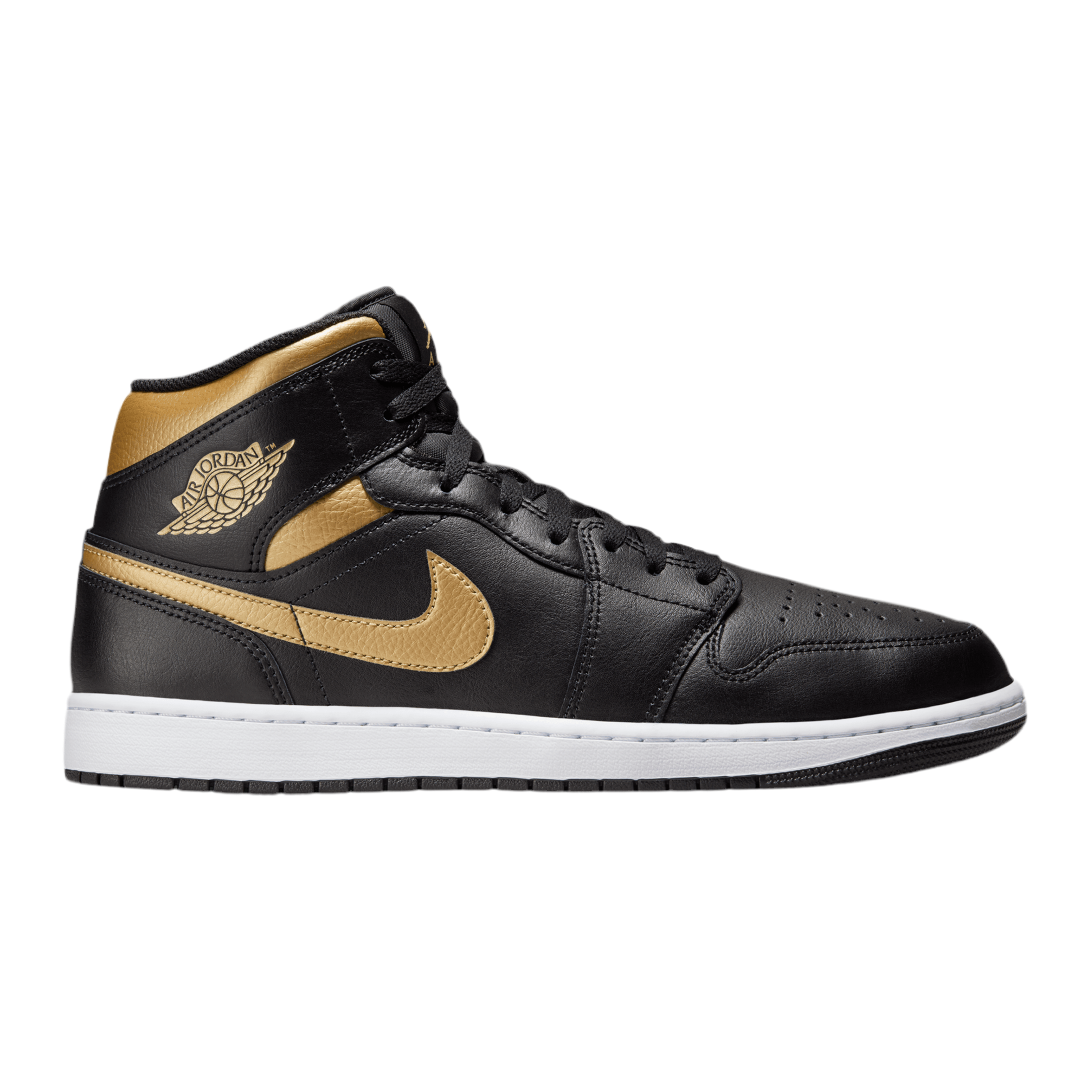 Nike Men Air Jordan 1 Mid - Gold Black