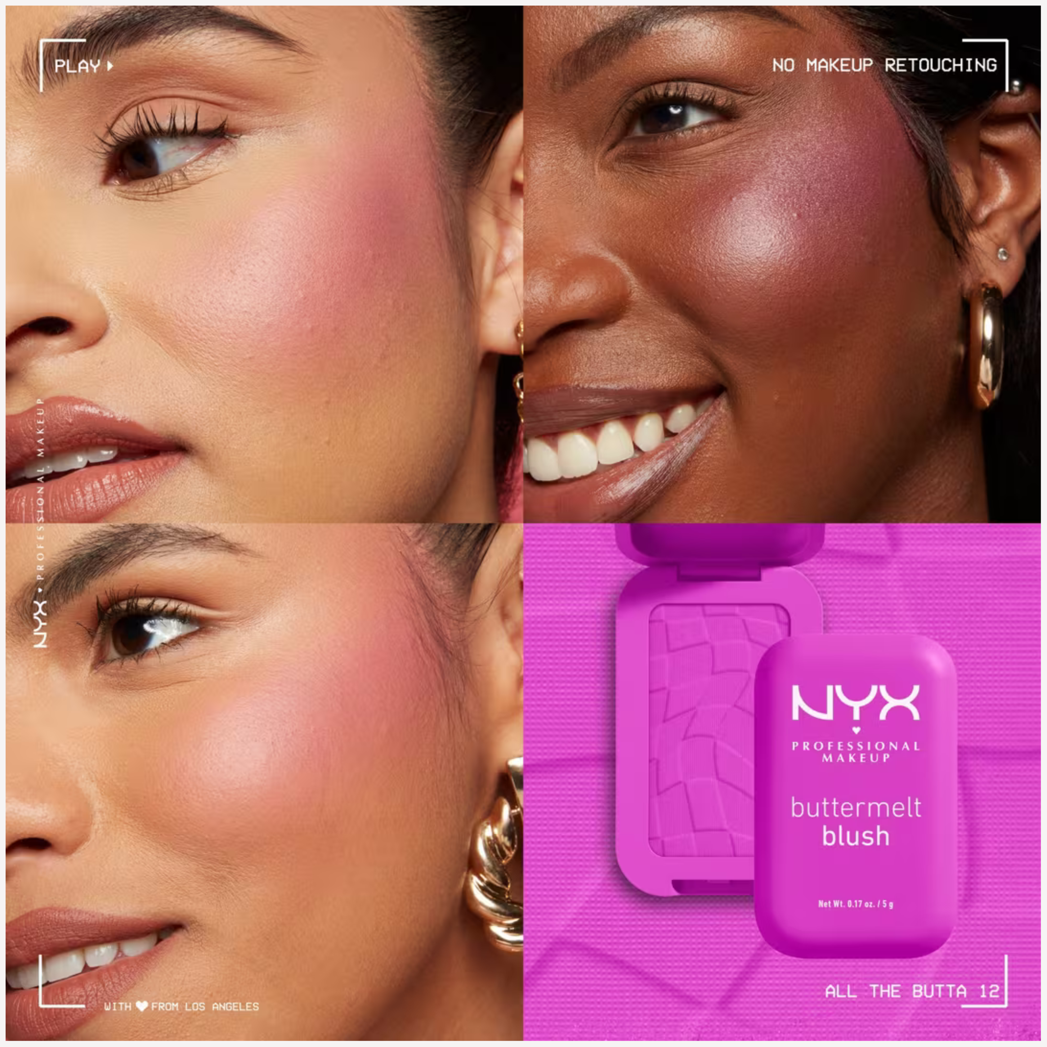 NYX Buttermelt Pressed Powder Blush - All The Butta