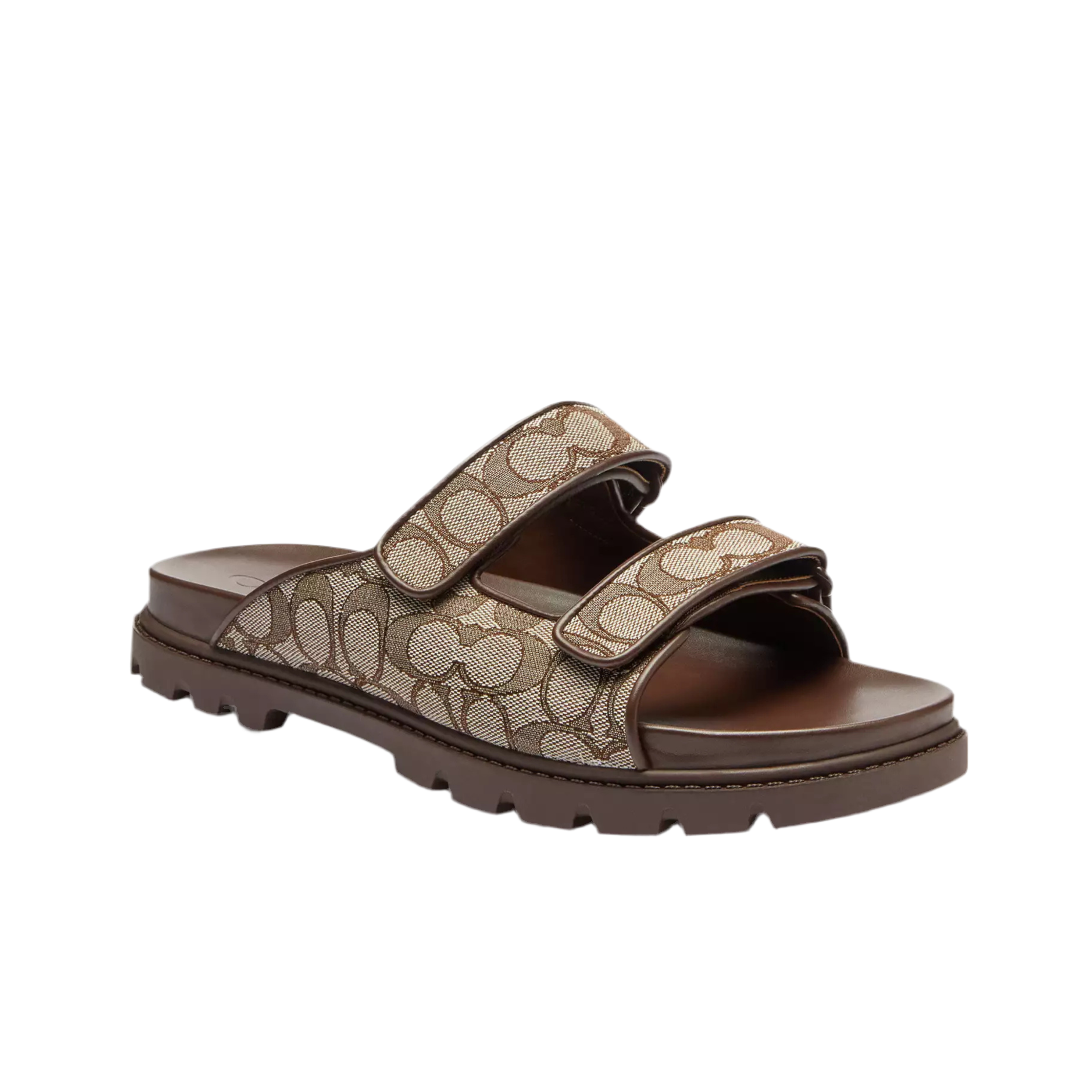 COACH Men's Double Banded Sandal - Oak Maple